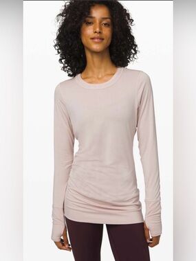 Lululemon Rule The Day Long Sleeve in Pink Bliss